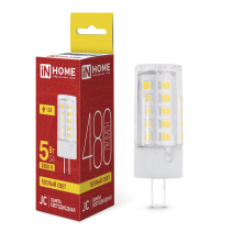 Лампа светодиодная LED-JC 5Вт 12В G4 3000К 480Лм IN HOME