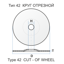 Круг отрезной 42 125 3 22.23 WA 24 S BF 80 нерж. LL