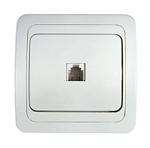 Розетка телефонная CLASSICO белая 2034 IN HOME