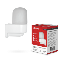 Светильник для сауны консольный САУНА E27-КПС пластик, стекло IP65 112x156мм белый IN HOME