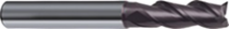 General purpose monolithic carbide milling cutter, d-4 mm