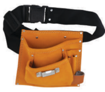 Split leather handbag, small (3 pockets)