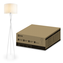 Светильник напольный под лампу ТНО 04-Е27-NW 230В бежевый абажур, белая тренога IN HOME