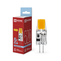 Лампа светодиодная LED-JC-COB 5Вт 12В G4 6500К 520Лм IN HOME