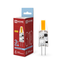 Лампа светодиодная LED-JC-COB 3Вт 12В G4 6500К 310Лм IN HOME