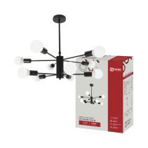 Lamp chandelier LOFT SPUTNIK-10E27-BL 10xE27 black IN HOME
