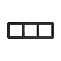 Рамка тройная горизонтальная CLASSICO черная 2303HB IN HOME