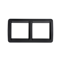 Рамка двойная горизонтальная CLASSICO черная 2302HB IN HOME
