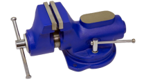 Cylindrical locksmith vise with a pivoting base, 152.4 mm