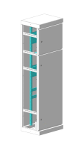 MULTICOLOR Housing VRU-2 (1000x1800x450) (WxHxD) IP31 RAL 7035
