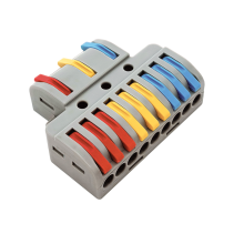 Клемма проходная разветвительная КПР 222-4139 с рычагами 3/9 полюса 0.08-2.5/4мм2 (3шт./уп.) IN HOME