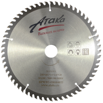 Пильный диск по дереву Атака 250*60T*32 ч/рез профи