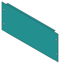 MULTICOLOR Plastron (600x112.5) IP31/IP54 (WxDxH) RAL 7035