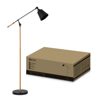 Светильник напольный под лампу ТНО 01К-Е27Ч 230В черный плафон, черный корпус IN HOME