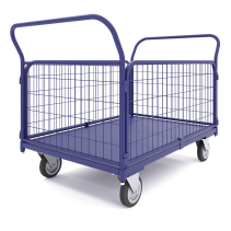 Platform trolley with mesh sides TS 9 (500x1000) wheels d160