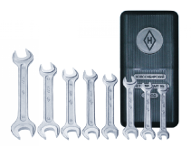 Набор гаечных ключей двухсторонних​ из 8 предметов, в футляре-пенале