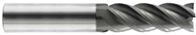 Monolithic carbide universal milling cutter of increased rigidity with a central cut, d-5 mm