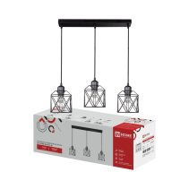 Светильник подвесной под лампу LOFT ATIKO-PN-3E27L-BL 3хЕ27 подвес 1м линейная база черный IN HOME