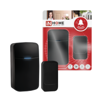 KD-BL 38 Wireless Ringtones with 230V Plug with Backlight with Piezo Button 150m Black IN HOME