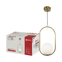 Светильник подвесной под лампу AURORA OVAL-G9-LT 1хG9 матовый плафон, латунный корпус IN HOME