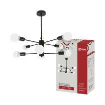 Lamp chandelier LOFT SPUTNIK-8E27-BL 8xE27 black IN HOME