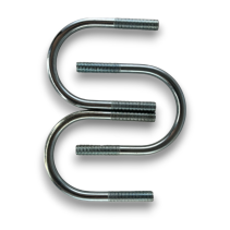 Керн Комплект хомут U образный гост 24137-80 м12х80 + 2 гайки + 2шайбы. Оцинкованный. 5 комплектов RKU00120802005