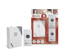 Call Wireless ZBN-5 32 Melodies 120m Digitally Encoded with Two Buttons IP44 WHITE-GRAY IN HOME