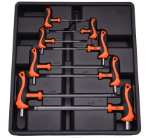 Набор из 8 ключей имбусовых с Т-образной рукояткой 2-10мм CRV // HARDEN