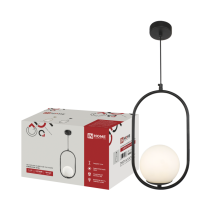Светильник подвесной под лампу AURORA OVAL-G9-BL 1хG9 матовый плафон, черный корпус IN HOME