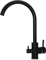 АБФ-3КР-1Ч, Гибридный питьевой кран-смеситель, для питьевых систем АБФ-ТРИА и АБФ-ОСМО, черный