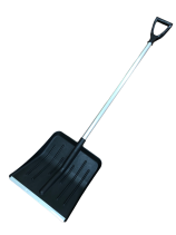 Лопата снеговая "Метелица" черная с оцинкованой с алюминиевым черенком и V-ручкой, 410х400 d-32