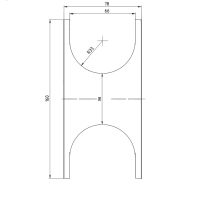 Aluminum working shaft (replaceable coil) SHAFT-65A for cable roller on axle with bearings, M10 MALIEN