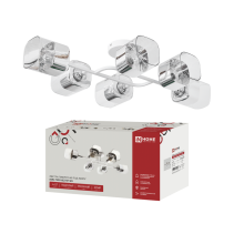 Rotating chandelier for AURA TESO lamp-6E27ST-WH 6xE27 transparent shades, white housing IN HOME