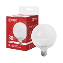 Лампа светодиодная LED-GL125-VC 30Вт 230В Е27 4000К 3000Лм 125мм IN HOME