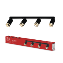 Светильник потолочный НПБ СПОТ-4xGU10-AR-BL под GU10 595x55x135мм черный IN HOME