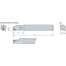 Державка резьбовая внутренняя правая SNR0016M11 ToolPro