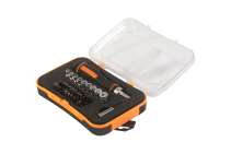 Набор торцевых головок и бит Skole с реверсивной отверткой 41 пр (адаптер, головки 4/5/5,5/6/7/8/9/10/12, магнитный удлинитель 60мм) 41 пр/упаковка NJ-2041