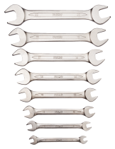 Набор двусторонних рожковых ключей, 8 шт. (6 - 22 мм), пластиковый держатель
