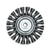 Щетка дисковая жгутовая, Д200 мм, ширина 14 мм, 36 жгутов, стальная прямая проволока STH 0,35 мм, посадочное отверстие 22,2 мм