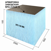 Панель Бейсик1 2500х600х100 #1 сетка1/эппс99
