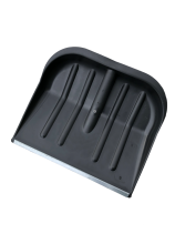 Лопата снеговая №2 460х400мм d 32, пластмассовая (оцинкованная планка)