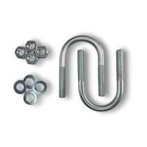 Керн Комплект хомут U образный гост 24137-80 м8х36 + 2 гайки + 2шайбы. Оцинкованный. 10 комплектов RKU00080362010