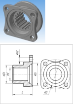 Фланец (с кольцом) 4370-2402061