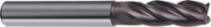 Monolithic carbide milling cutter for processing stainless steels, d-6.5 mm
