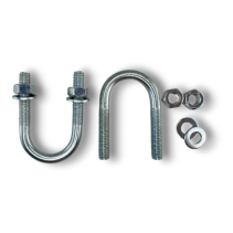 Керн Комплект хомут U образный гост 24137-80 м8х28 + 2 гайки + 2шайбы. Оцинкованный. 10 комплектов RKU00080282010