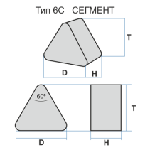 Сегмент шлифовальный 6С 85 78 50 25А 40 M 6 V 3110
