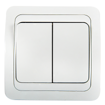 Two-key switch CLASSICO white 2023 IN HOME