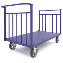 Тележка платформенная усиленная две ручки ТПУД 5 (700х1200) колёса d200мм усиленные.