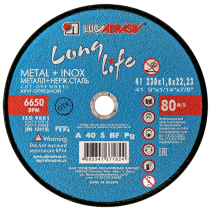 Cutting circle 41 230 1.8 22.23 A 40 S BF 80 LL