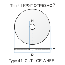 Круг отрезной 41 350 4 25.4 C 24 R BF 100 ручн.камень